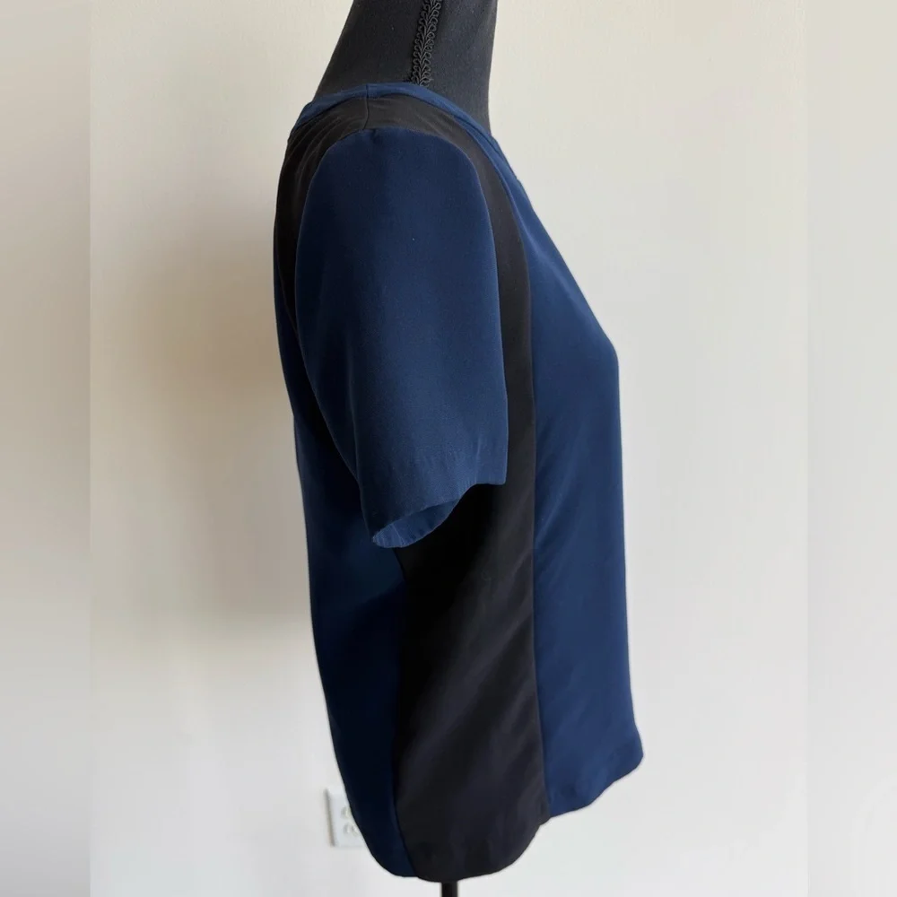J. Crew Blue and Black Blouse
